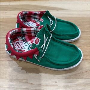 Hey Dude Wally Holiday Elf Loafers Kids Size 1